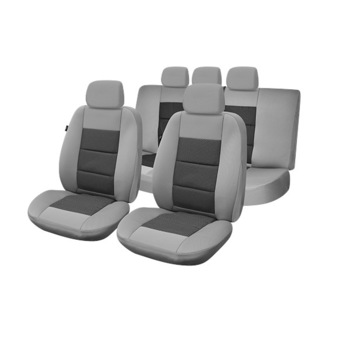 Set huse scaun premium lux gri-negru, 9 bucati Set huse scaun premium lux gri-negru, 9 bucati