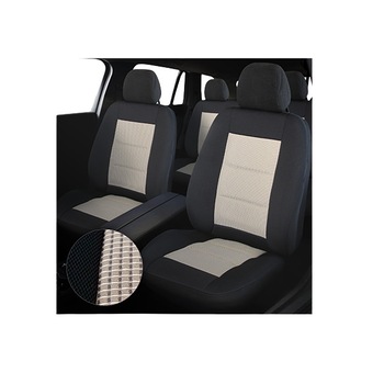 Set huse scaun premium lux - negru - bej, 9 bucati Set huse scaun premium lux - negru - bej, 9 bucati