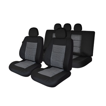 Set huse scaun exclusive fabric sport negru, 9 bucati Set huse scaun exclusive fabric sport negru, 9 bucati