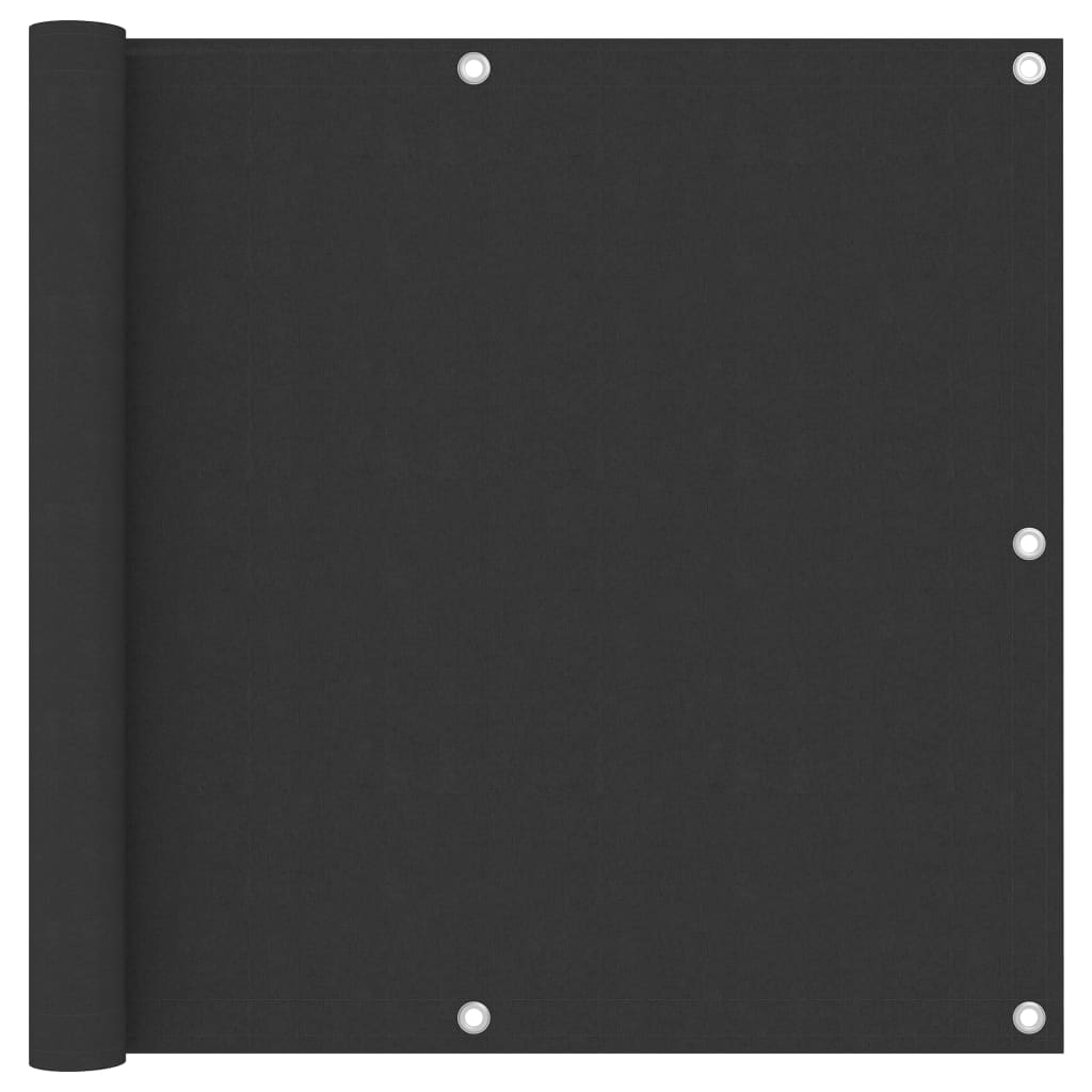 Paravan de balcon impermeabil, vidaXL, Tesatura, 90 x 500 cm, Antracit