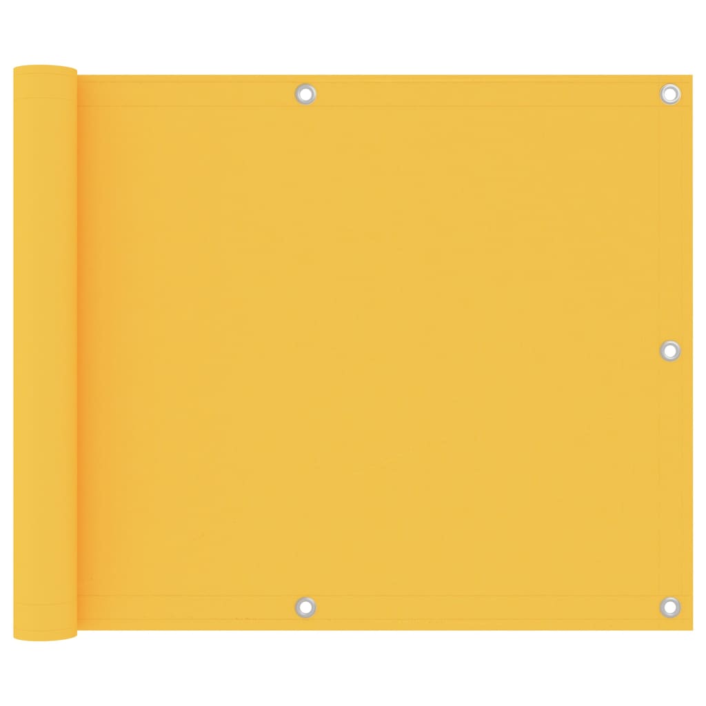 Paravan de balcon impermeabil, vidaXL, Tesatura, 75 x 500 cm, Galben