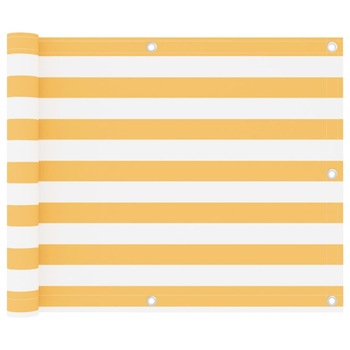 Paravan de balcon impermeabil, vidaXL, Tesatura, 75 x 300 cm, Alb/Portocaliu Paravan de balcon impermeabil, vidaXL, Tesatura, 75 x 300 cm, Alb/Portocaliu