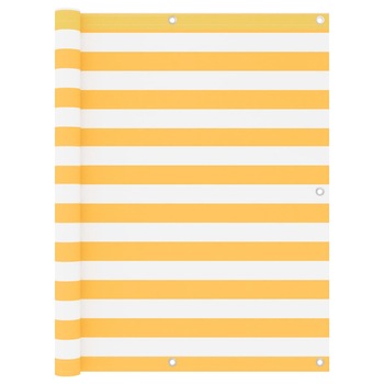 Paravan de balcon impermeabil, vidaXL, Tesatura, 120 x 600 cm, Alb/Portocaliu Paravan de balcon impermeabil, vidaXL, Tesatura, 120 x 600 cm, Alb/Portocaliu