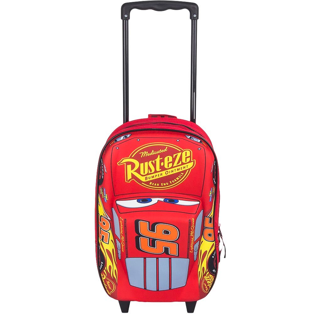 Ghiozdan Troler Disney Cars 3 Piston Cup 3D,Rosu, 38 x 28 x 12 cm