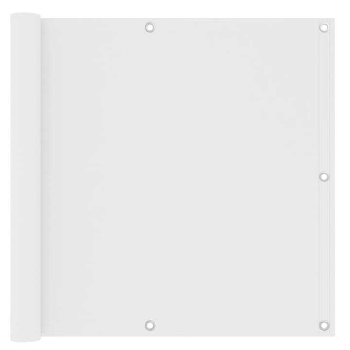 Paravan de balcon vidaXL, alb, 90 x 400 cm, tesatura oxford, 0.78 kg