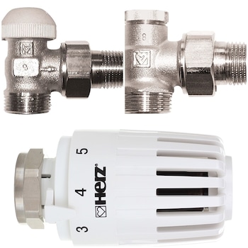 Set termostatic coltar Herz, alcatuit din cap termostatic Herz Project H, robinet termostatic coltar 1/2 Set termostatic coltar Herz, alcatuit din cap termostatic Herz Project H, robinet termostatic coltar 1/2