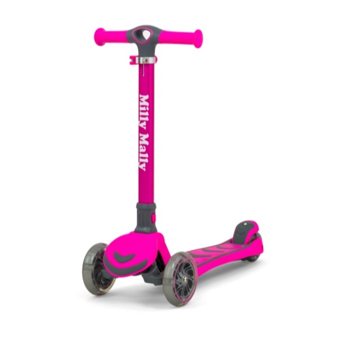Сгъваема тротинетка с леки колела Milly Mally Scooter Boogie Pink