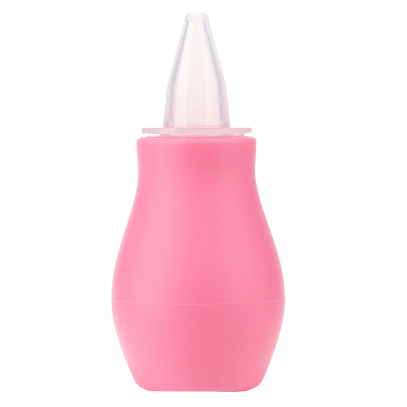 Aspirator nazal cu varf din silicon Canpol Babies 2/118, Roz
