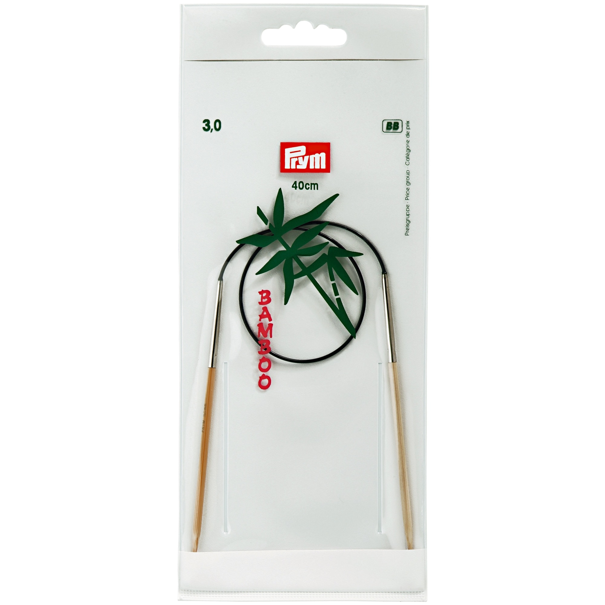 Andrele circulare, din bambus, de 3 mm, lungime 40 cm, Prym Bamboo