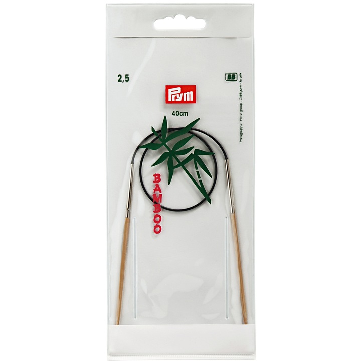 Andrele circulare, din bambus, de 2.5 mm, lungime 40 cm, Prym Bamboo