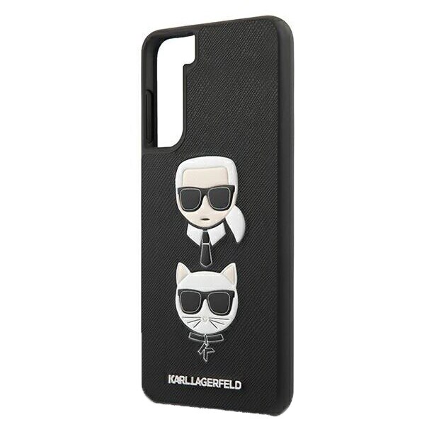 Husa de protectie Karl Lagerfeld Saffiano K&C Heads pentru Samsung Galaxy S21 5G, Negru