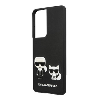 Husa de protectie Karl Lagerfeld Karl & Choupette pentru Samsung Galaxy S21 Ultra 5G, Negru