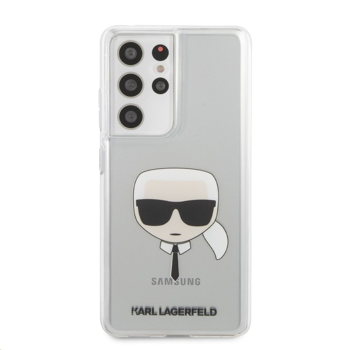 Защитен калъф Karl Lagerfeld Head за Samsung Galaxy S21 Ultra 5G, Clear