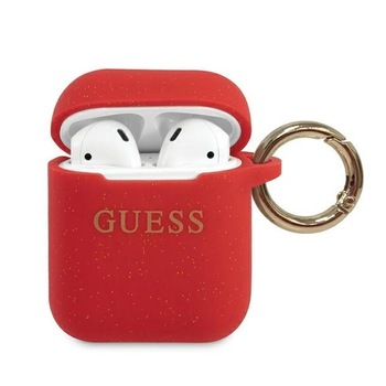 Husa de protectie Guess Silicone pentru Apple AirPods Gen 1 / Apple AirPods Gen 2, Rosu Husa de protectie Guess Silicone pentru Apple AirPods Gen 1 / Apple AirPods Gen 2, Rosu