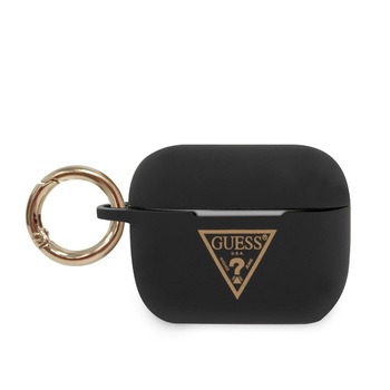 Husa de protectie Guess Triangle pentru Apple AirPods Pro, Negru Husa de protectie Guess Triangle pentru Apple AirPods Pro, Negru