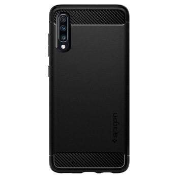 Husa de protectie Cover Spigen Rugged Armor pentru Samsung Galaxy A70, Matte Black Husa de protectie Cover Spigen Rugged Armor pentru Samsung Galaxy A70, Matte Black