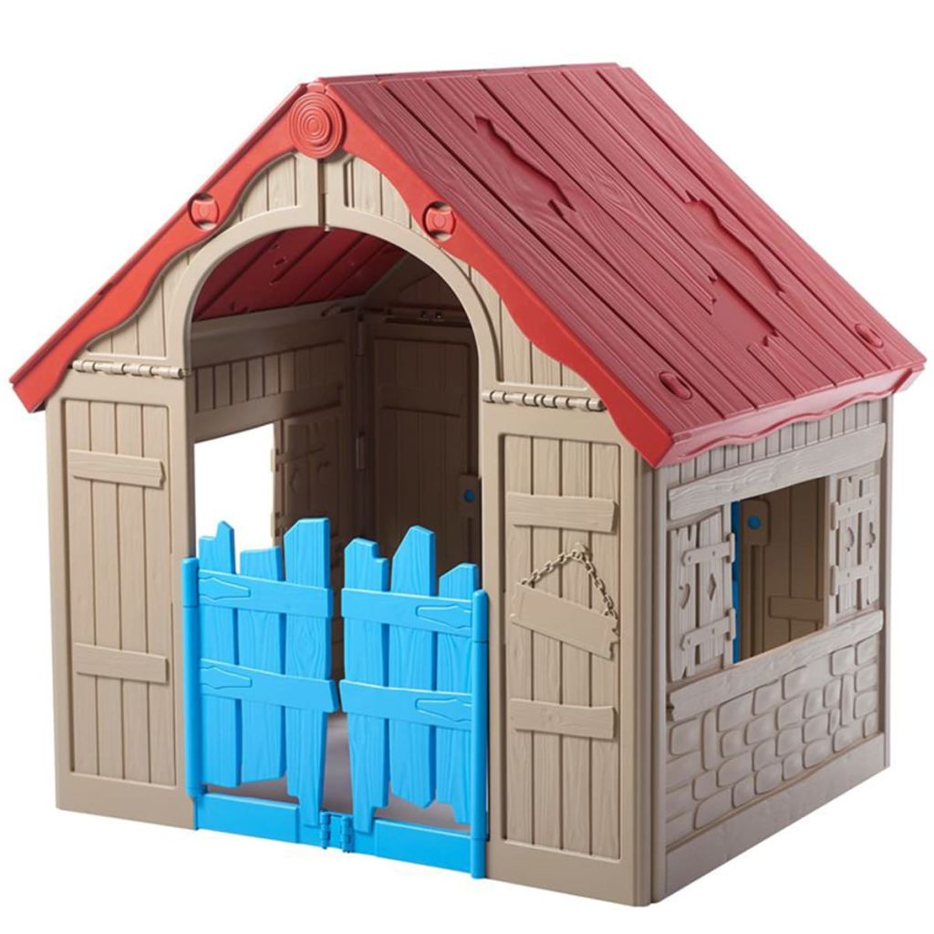 Casuta de joaca pliabila, Keter, Plastic, 101.8 x 89.7 x 110.6 cm, Multicolour