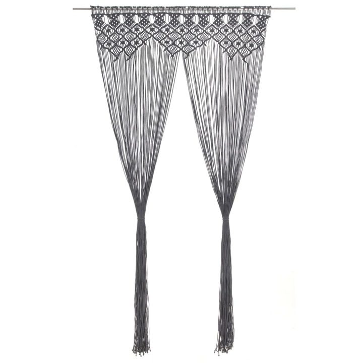 Перде vidaXL, Памук, 140 х 240 см, Антрацит