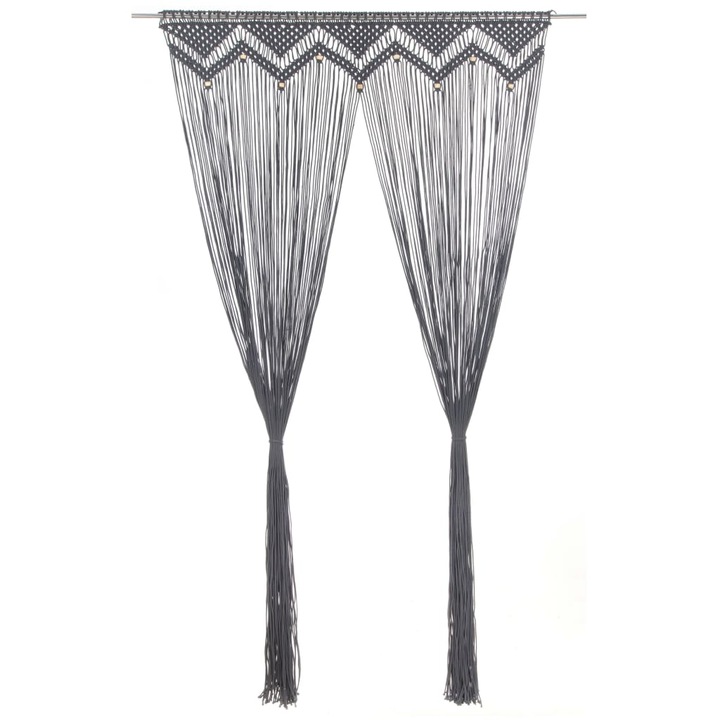 Перде vidaXL, Памук, Антрацит