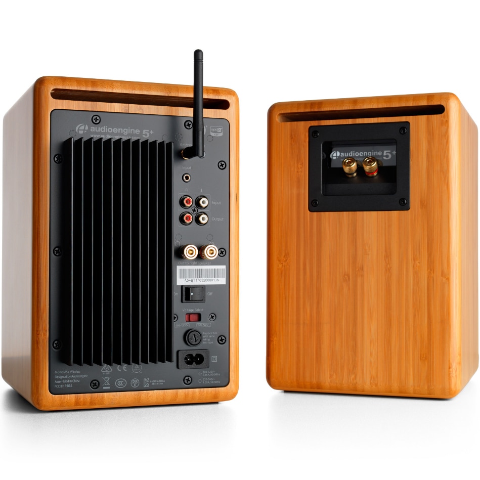 Boxe active Audioengine A5+, Wireless, Bambus