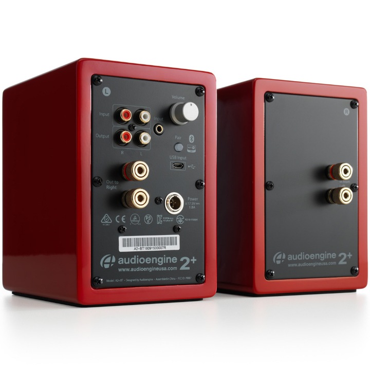 Audioengine A2+ Aktív vezeték nélküli hangszórók, Piros