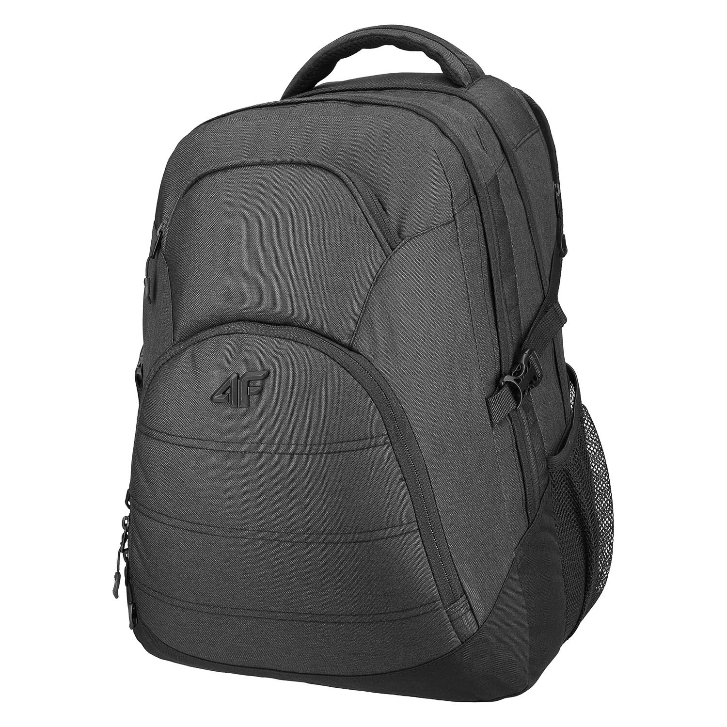 Rucsac laptop, 4F, cu buzunar si logo, gri grafit,