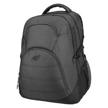 Rucsac laptop, 4F, cu buzunar si logo, gri grafit, Rucsac laptop, 4F, cu buzunar si logo, gri grafit,