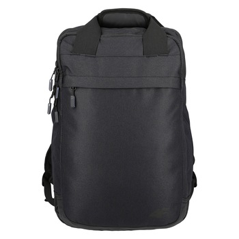 Rucsac laptop, 4F, cu doua buzunare laterale cu fermoar, negru Rucsac laptop, 4F, cu doua buzunare laterale cu fermoar, negru