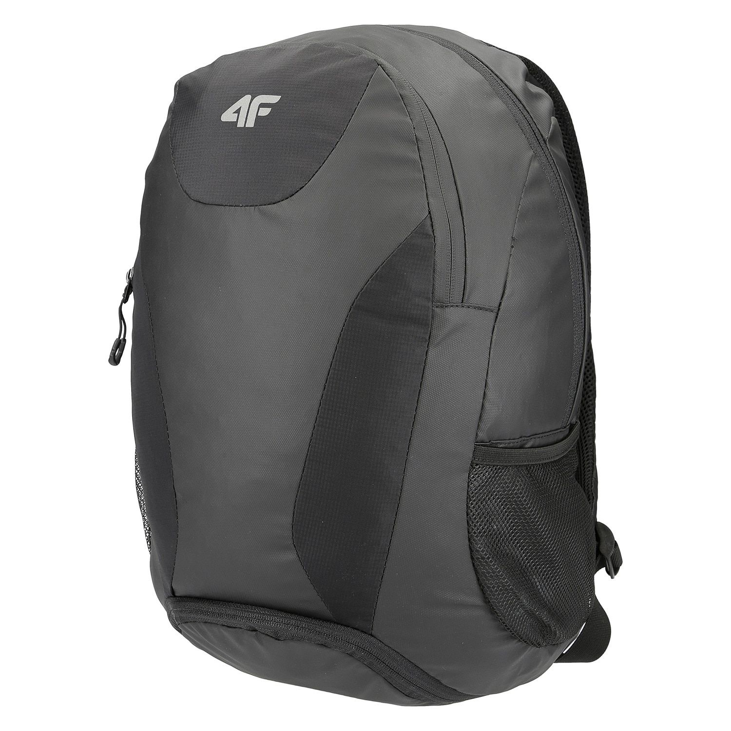 Rucsac sport, 4F, cu buzunare laterale din plasa, gri/negru