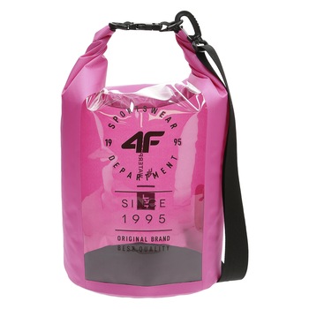 Geanta de plaja tip rucsac, 4F, roz neon/negru Geanta de plaja tip rucsac, 4F, roz neon/negru