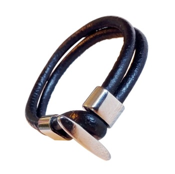 Bratara handmade din snur de piele naturala NAVY4-M00019 Bratara handmade din snur de piele naturala NAVY4-M00019