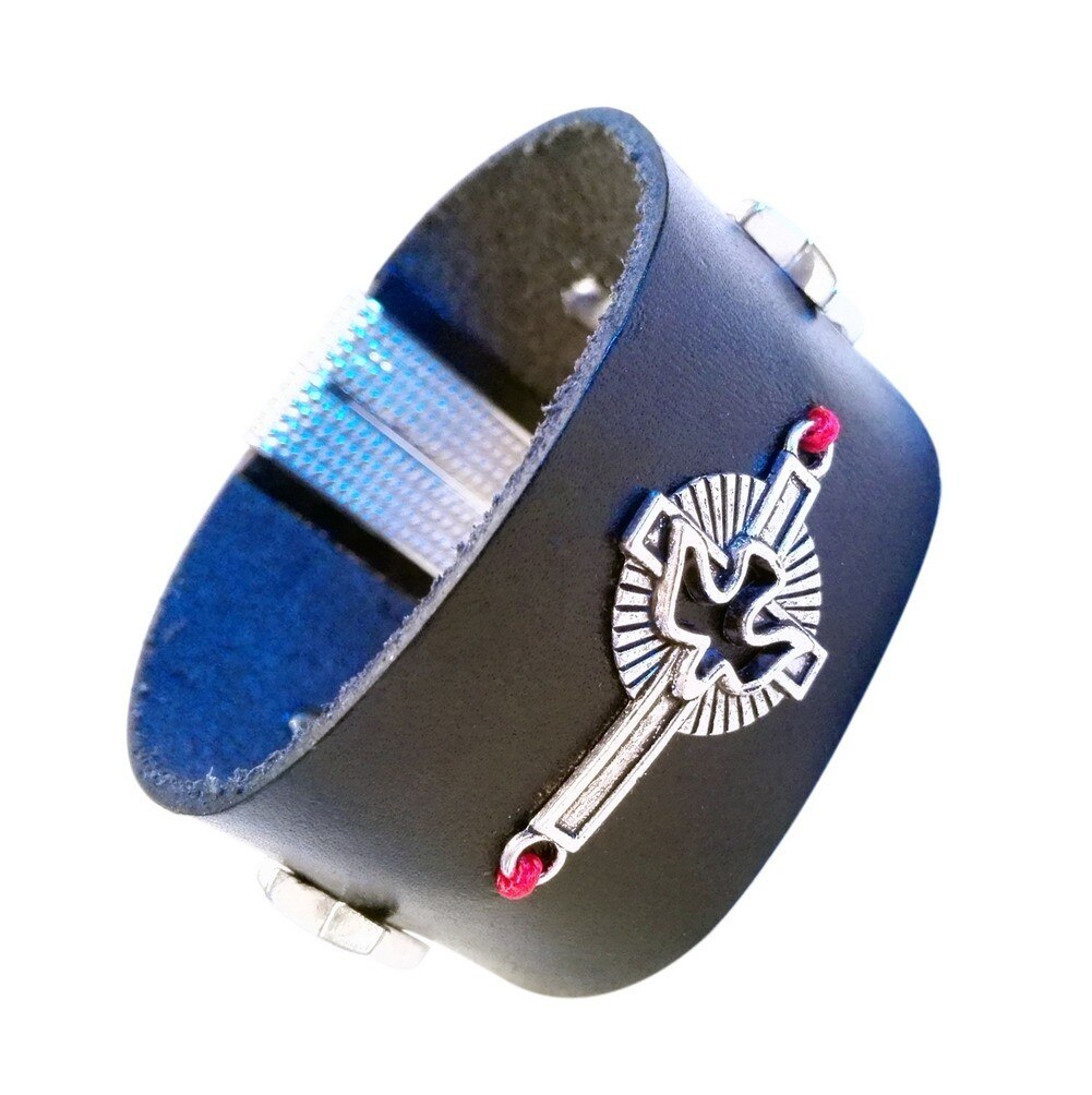 Bratara handmade din piele rock STRONG1-M1