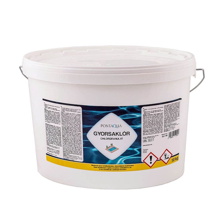 PoolTrend / PontAqua CHLORGRANULAT (gyorsaklór) medence fertőtlenítő granulátum, klóros, 10 kg
