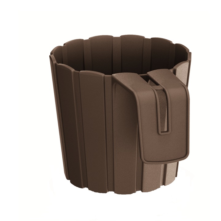 Ghiveci balustrada Boardee Hook DDECZ150, 1.4 L, maro
