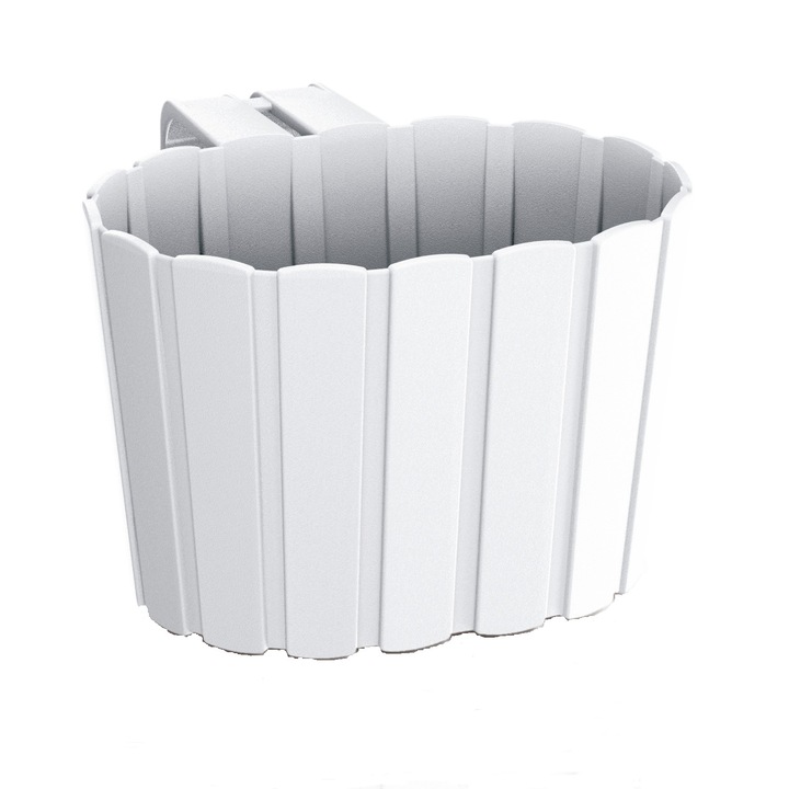 Ghiveci balustrada Boardee Hook DDEZ200, 2.2 L, alb