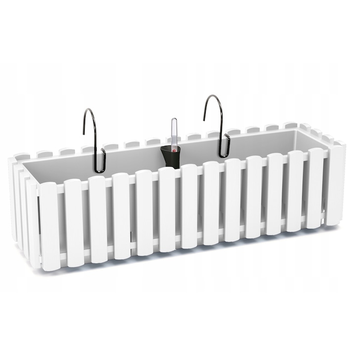 Korlát edény Boardee Fencycase DDEF600W horgokkal, 6,6 l, fehér