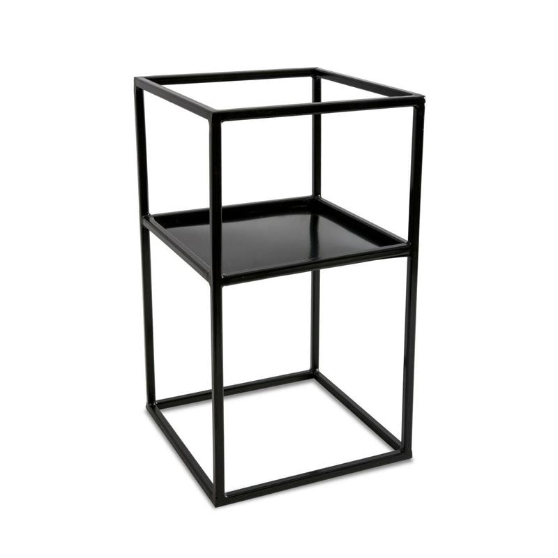 Suport pentru flori pe ghiveci Loft metalic negru 40 cm