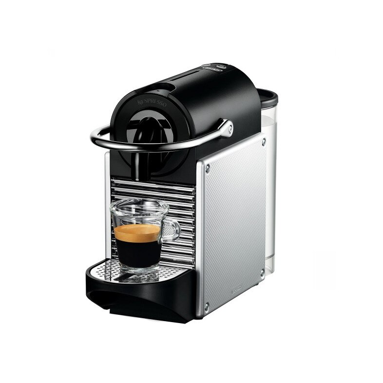 Espressor Automat Nespresso De Longhi EN124.S Pixie, 1260 w, 19 bar, 0,7l, Negru-Argintiu
