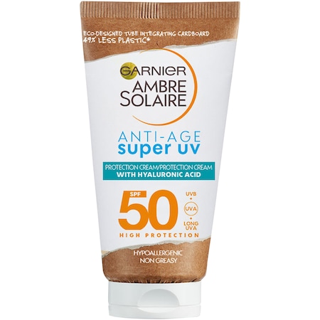 Crema protectoare cu efect anti - imbatranire Super UV Garnier Ambre Solaire SPF 50, 50 ml