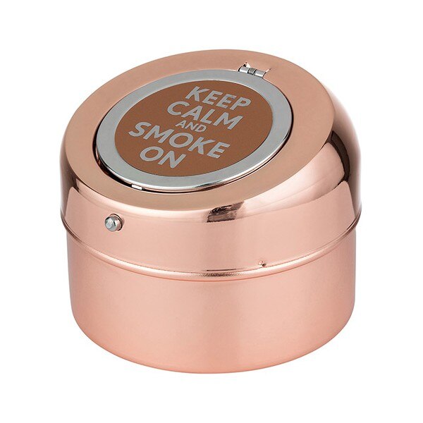 Scrumiera metalica Angel Keep Calm, diametru 10 cm