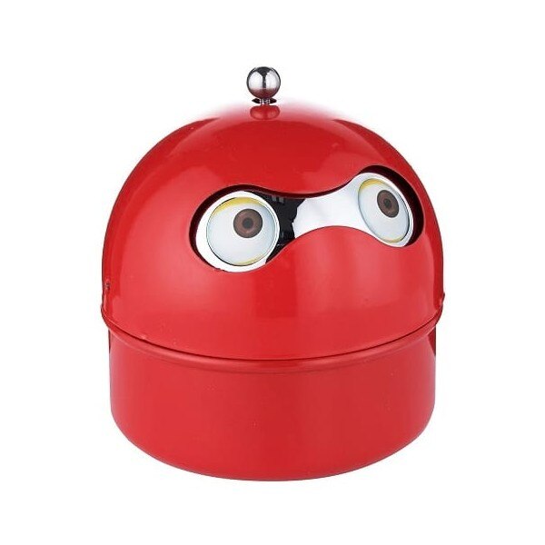 Scrumiera metalica Angel Red Eyes, diametru 11 cm