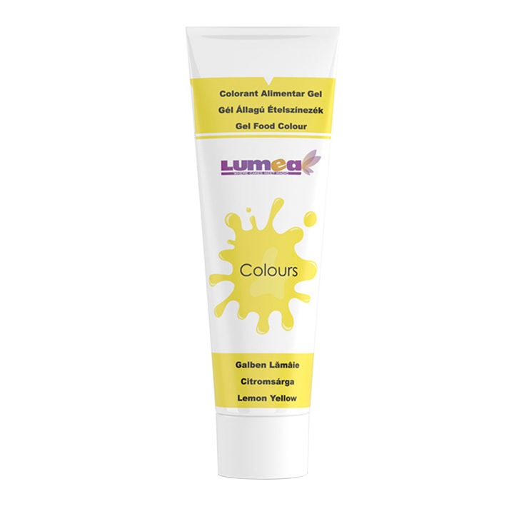 Colorant alimentar gel Lumea Colors Galben lamaie, 30 g