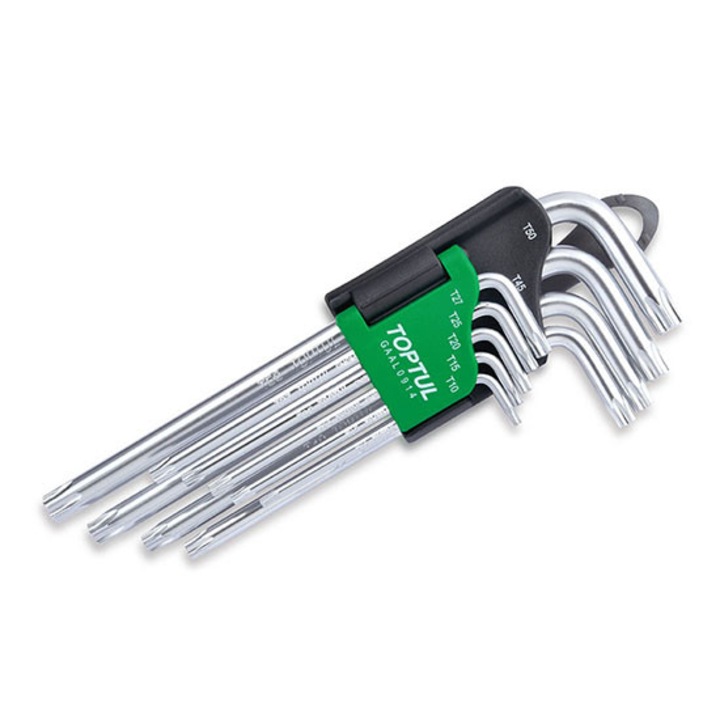 L hosszú torx kulcskészlet T10-T50 (9 darab)