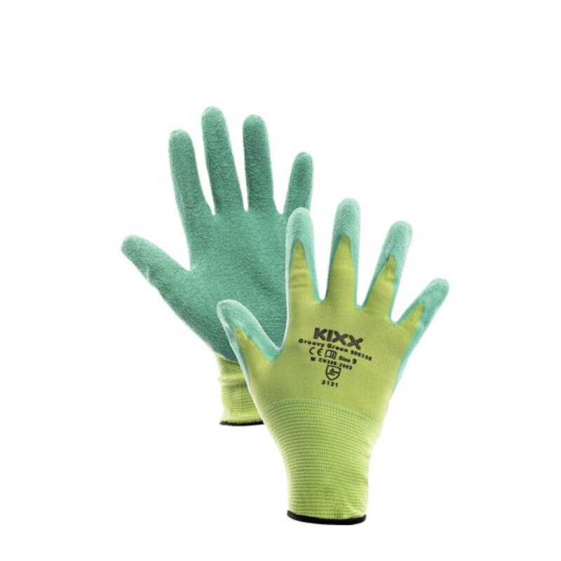 Manusi de protectie, Cerva, Groovy Green, din nailon, latex, verde marimea 10 (XL)
