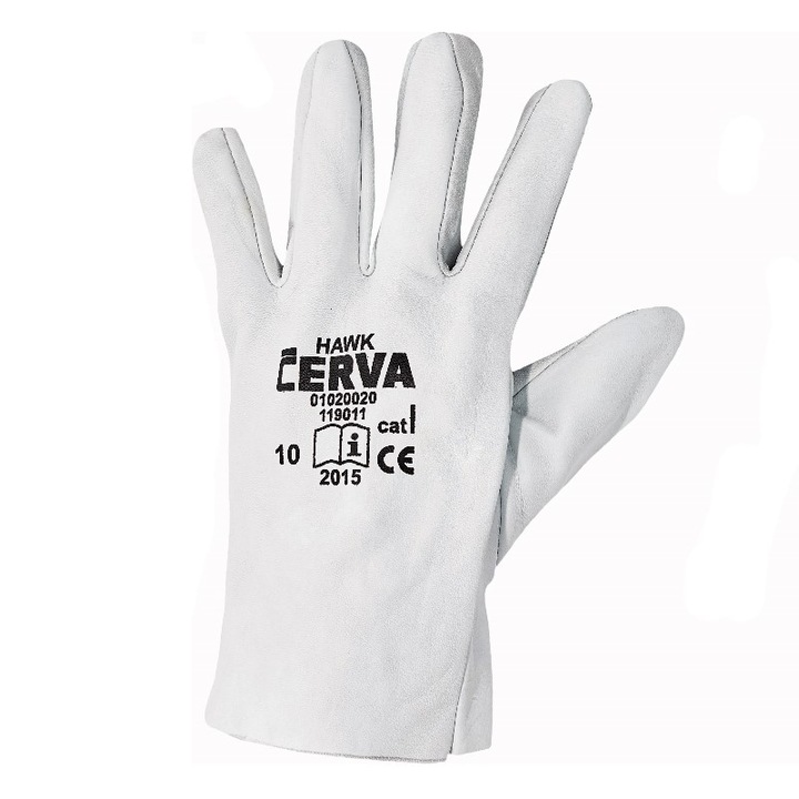 Защитни ръкавици Cerva, Hawk от фина козя кожа, устойчиви на късане, размер 9 (L)