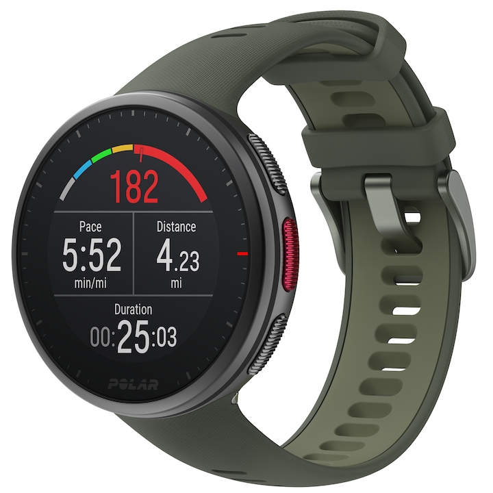 Ceas smartwatch Polar Vantage V2, GPS, M/L, Verde + Senzor H10