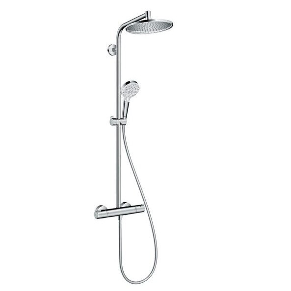 Coloana dus Hansgrohe Crometta S 240 1 jet crom cu baterie termostatica inclusa
