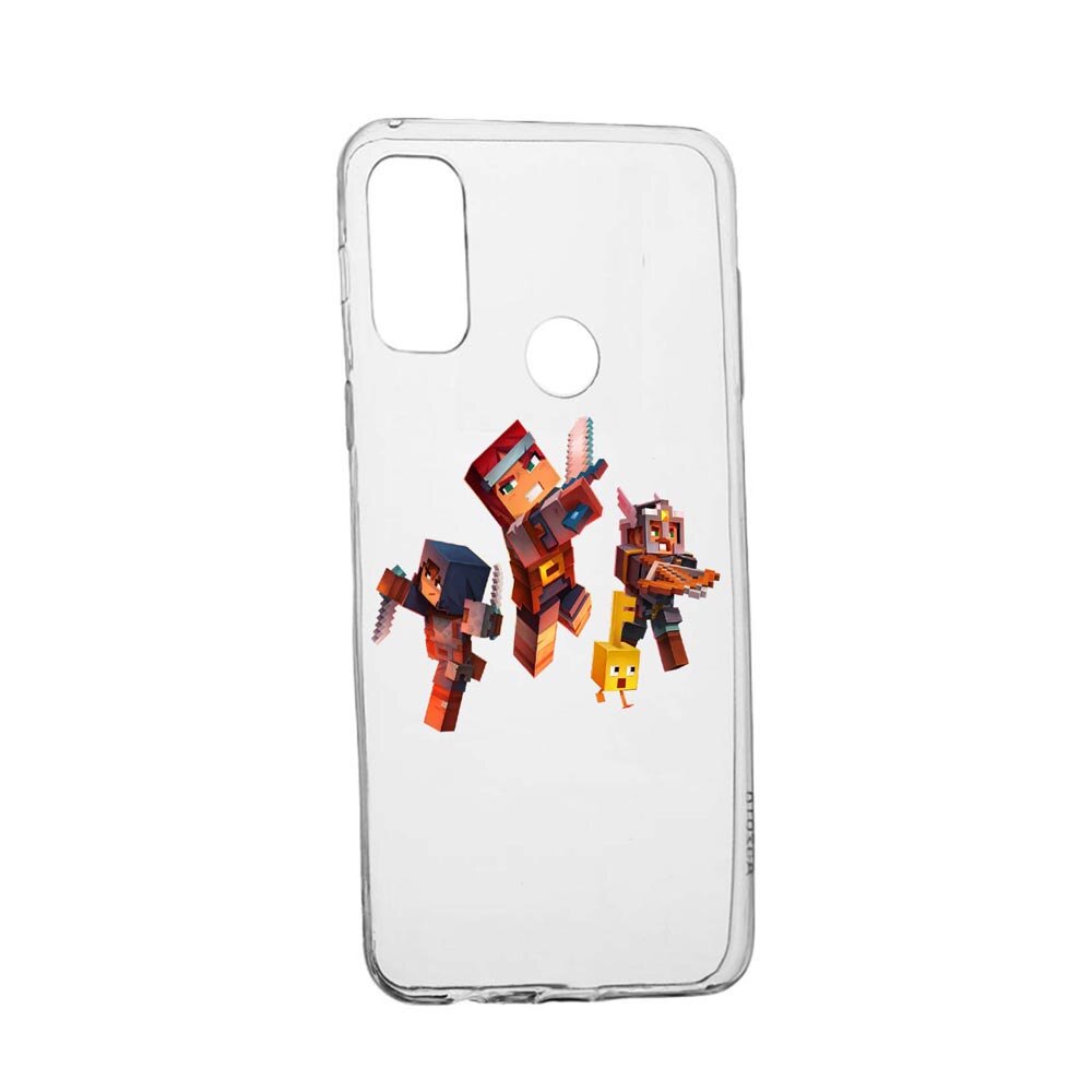 Husa Silicon Minecraft, Compatibila Cu Motorola Moto G9 Power, rezistenta la uzura, anti-alunecare, 724