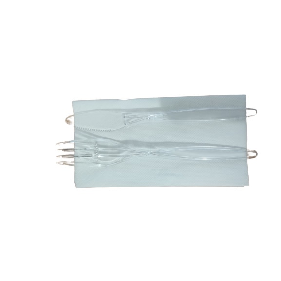 Set bis Lux cutit+furculita+servetel 100buc