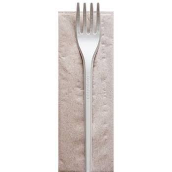 Set biodegradabil ambalat individual furculita+servetel, 16 cm, bax 250 buc Set biodegradabil ambalat individual furculita+servetel, 16 cm, bax 250 buc